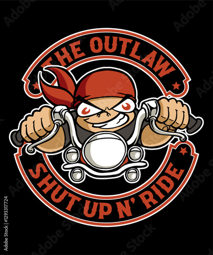 The Outlaw Cartoon Illustration Design 