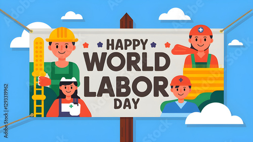 Labor Day Celebration Banner Design – Honoring Workers and Their Contributions