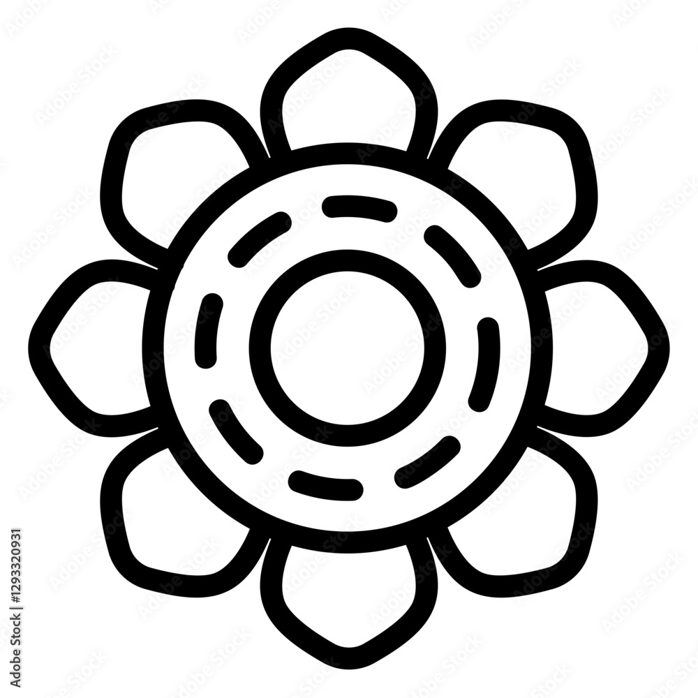 Obraz premium Rangoli Line Icon