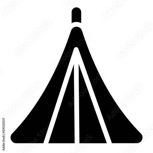 Camping tend Solid Icon