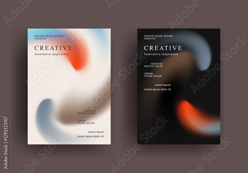 brochure poster template. retro vintage Covers Design. fluid gradient background design. retro front page design for Banner, Poster, Flyer, Invitation and Annual Report