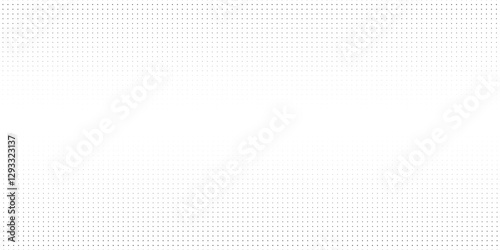 Black polka dots seamless pattern on white background. Halftone minimalist abstract
