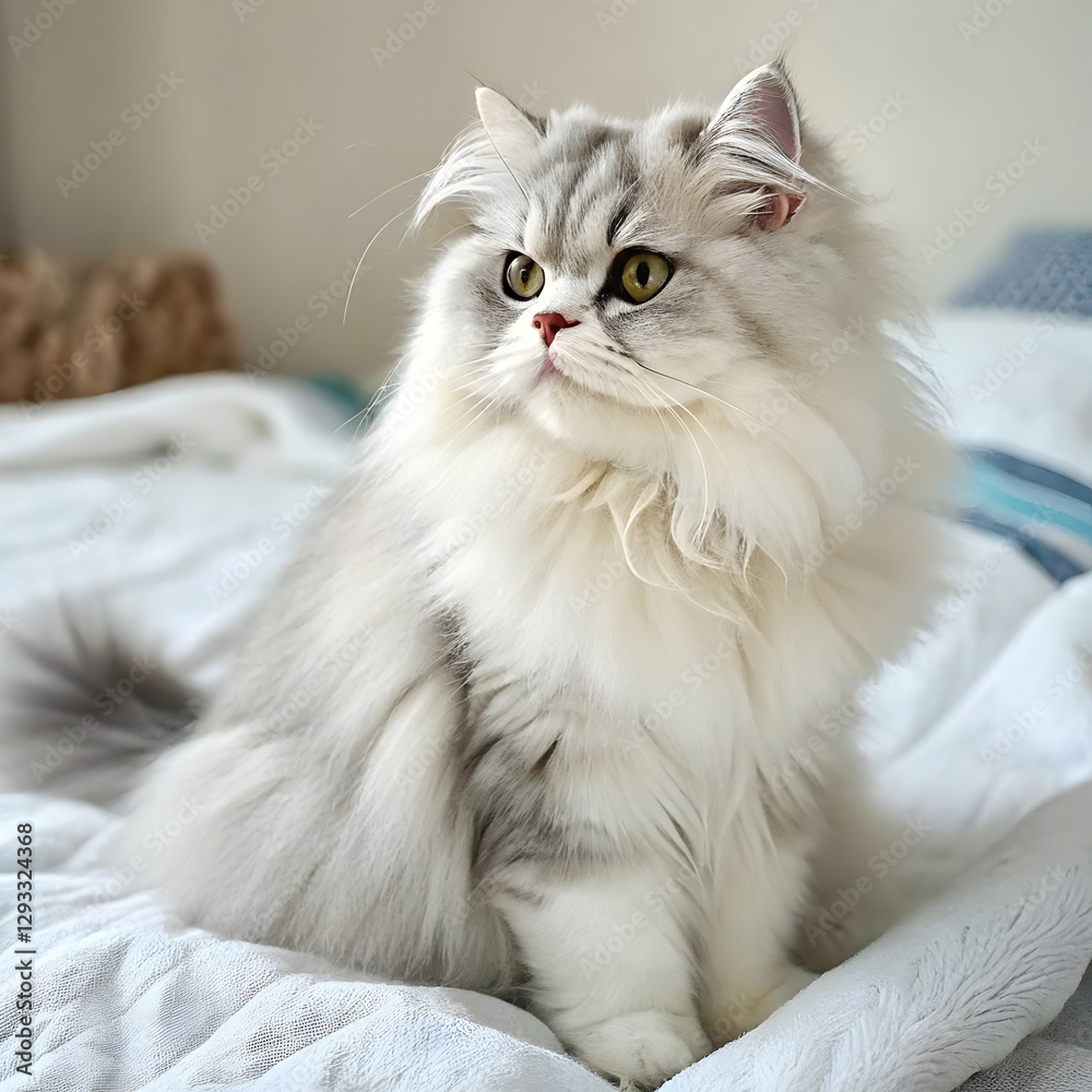 Fototapeta premium A beautiful fluffy cat