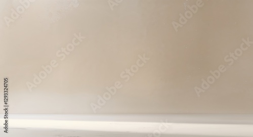 A clean and calming aesthetic background with soft beige tones. photo