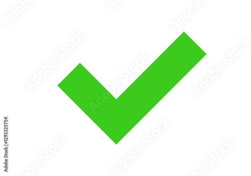 A bright green checkbox indicating agreement, completion, or approval. clear, bold, and universally recognizable. photo