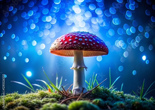 Wallpaper Mural Silhouette of Fly Agaric Mushroom Sitting, Happy Birthday Blue Symbols Torontodigital.ca