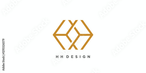 The HH logo design is luxurious and professional