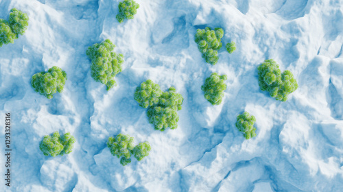 Green Algae Blooms on Greenland Glacier
