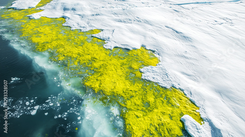 Green Algae Blooms on Greenland Glacier