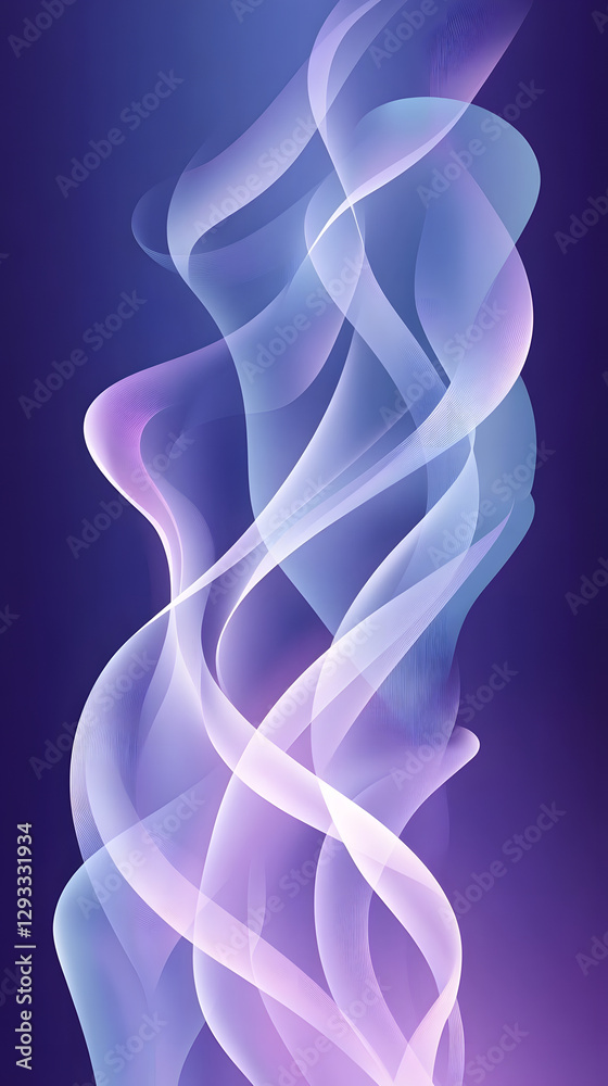 Naklejka premium A background of swirling purple and blue gradients, creating an abstract design 
