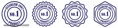 No1 premium quality product sign symbol collection set on white background. Number1 product badge collection set. Top Choice Guarantee Badge. Premium Certified Quality Seal. No1 Best Product Seal. 