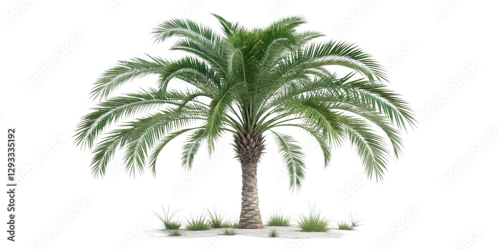 Obraz premium Tropical palm tree, cut out 