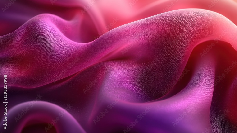 Obraz premium Fluid Fabric Drape, Vibrant Gradient