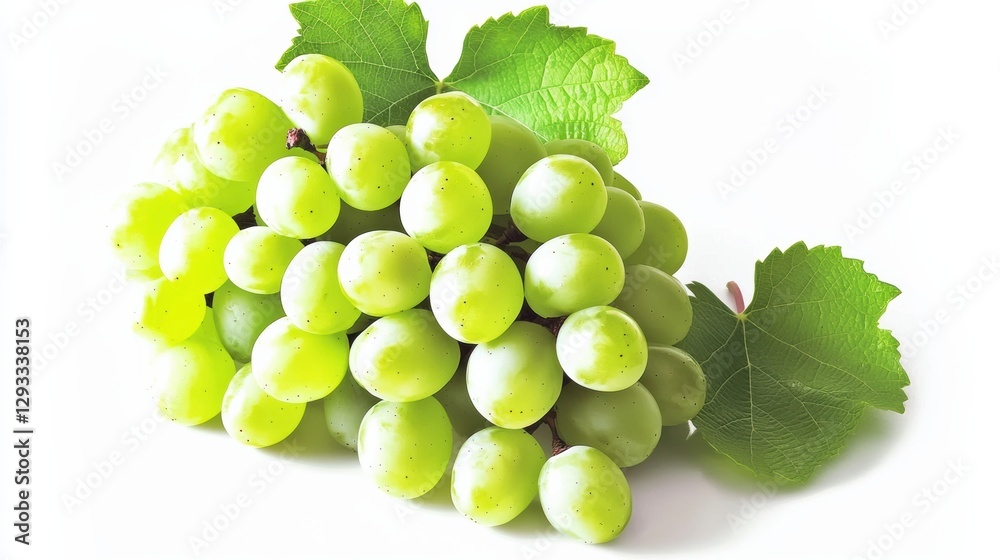 Obraz premium Harvesting fresh green grapes vineyard food photography bright environment close-up healthy living