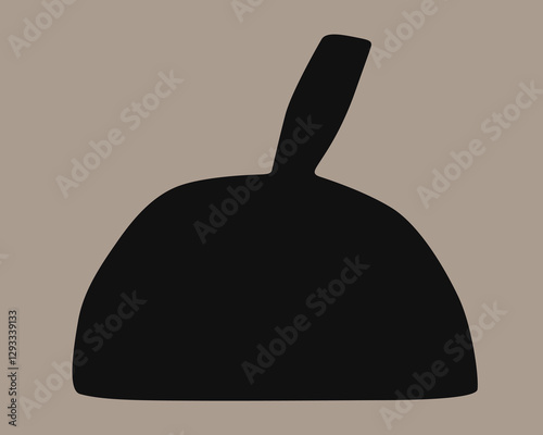 contemporary silhouette of a volumetric urn