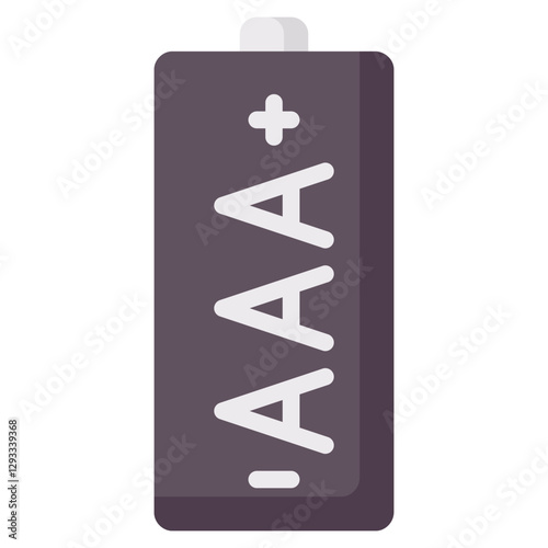 aaa battery vector flat icon