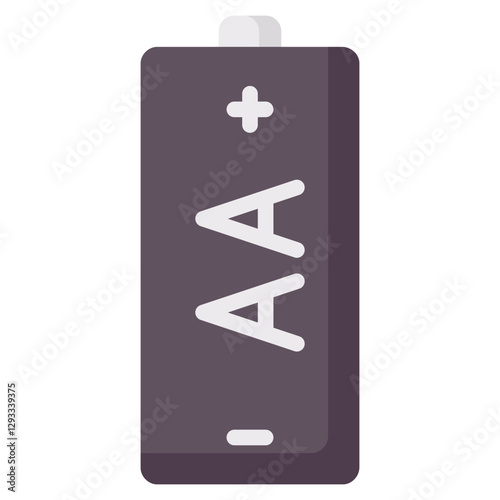 aa battery vector flat icon