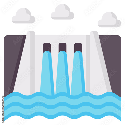 dam vector flat icon