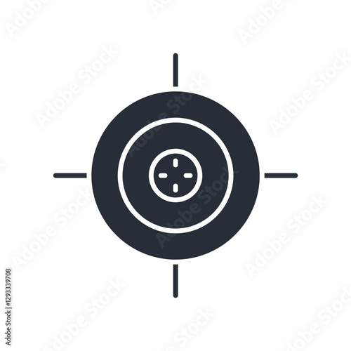 focused icons isolated on White Background. Flat style design