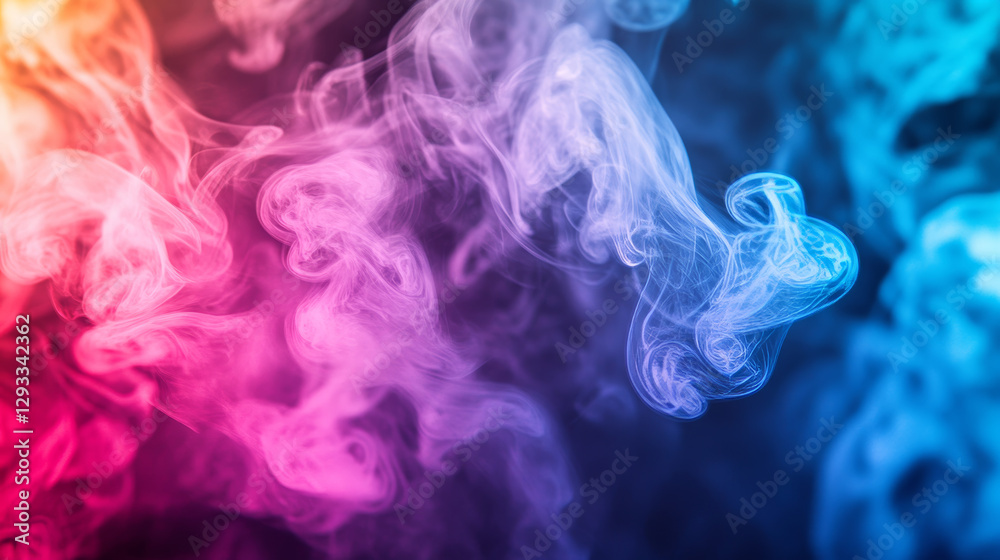 Fototapeta premium Abstract template color flyer with transparent smoke