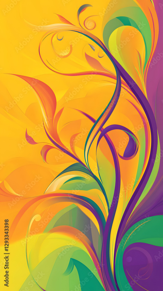 Colorful background with abstract waves and curves
Colorful background with abstract waves and curves