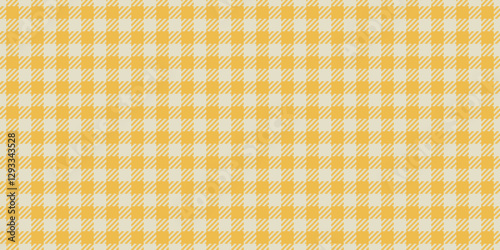 Checker check pattern tartan, preppy plaid fabric vector. Dress texture background seamless textile in light and traditional gold colors.