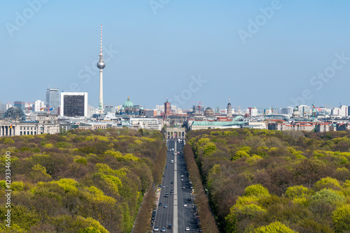 Obraz na płótnie Berlin skyline in spring, Germany w salonie