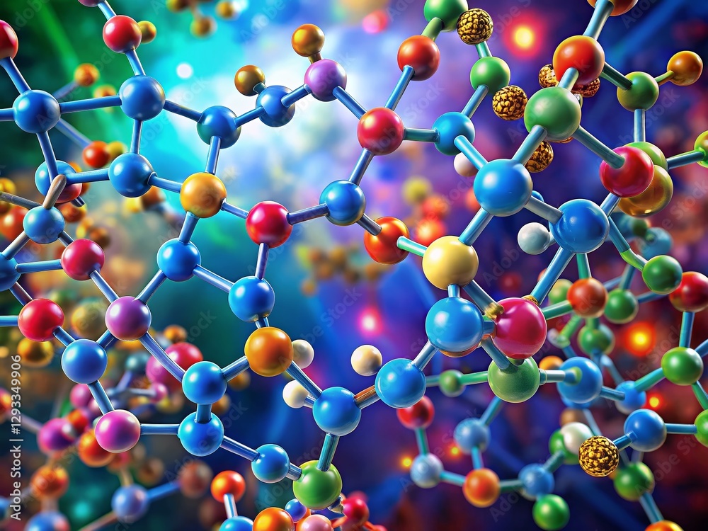 Streptomycin Molecule: 3D Microscopic View of Antibiotic Structure Streptomycin Molecule: 3D Microscopic View of Antibiotic Structure