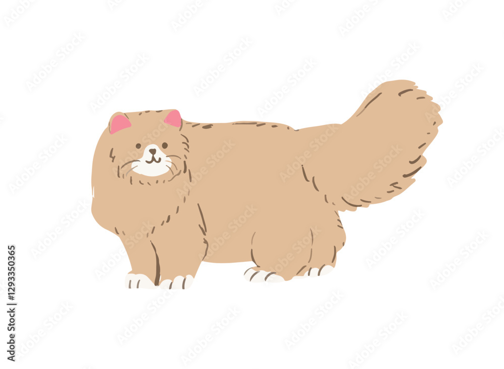 Illustration of an Watercolor Cute Cat Illustration of an Watercolor Cute Cat