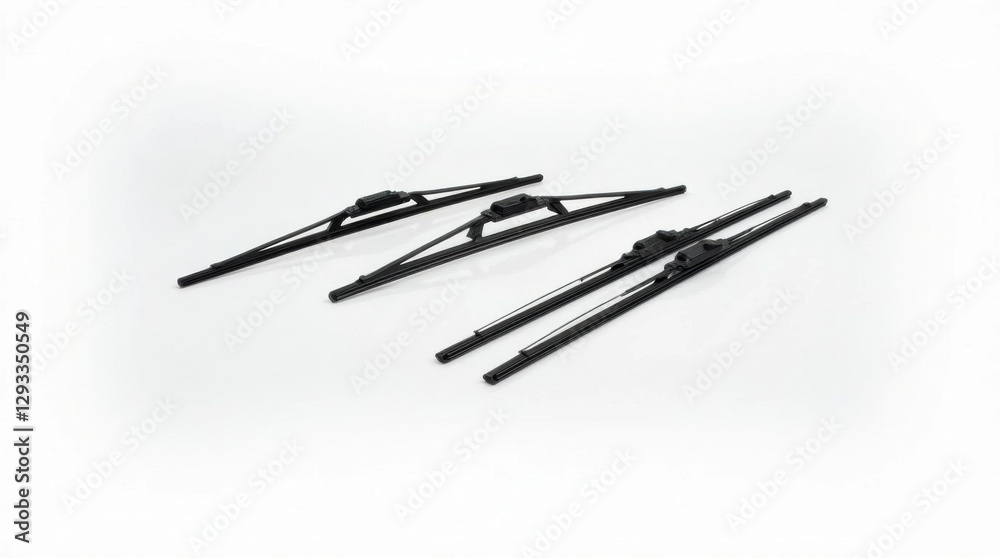 High-Resolution Close-up of Windshield Wiper Blades High-Resolution Close-up of Windshield Wiper Blades