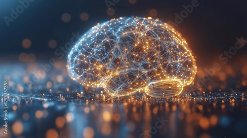 brain on dark background,technology,mind	