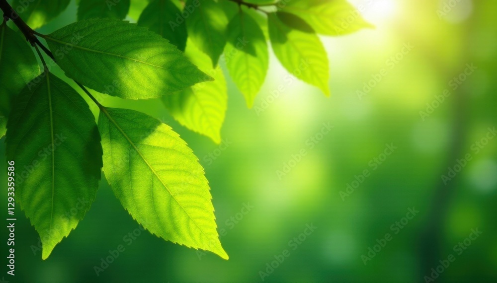 Vibrant green leaves, dense canopy, sunlight dappled, flora, background, shadow Vibrant green leaves, dense canopy, sunlight dappled, flora, background, shadow