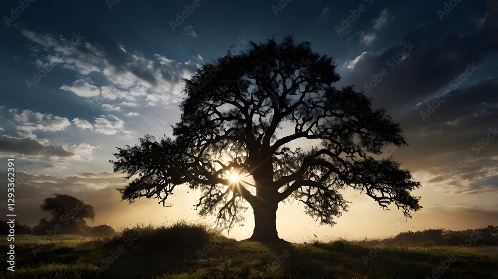 A photo nature scene with backlighting A photo nature scene with backlighting