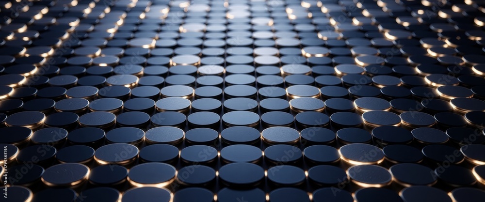 Fototapeta premium Abstract pattern of circular shapes with soft lighting