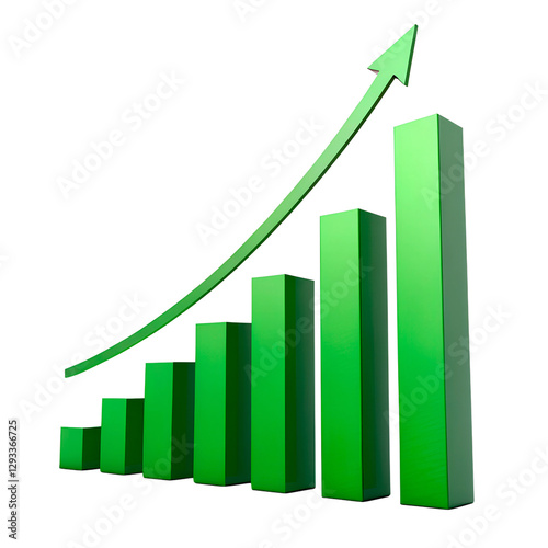 A green growth chart with increasing bars and an upward arrow. Free Download A green growth chart with increasing bars and an upward arrow. - GFXLoad