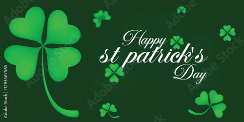 St Patrick's Day happy Irish holiday vector illustration. Saint Patrick's Day, vector web banner design. Happy Saint Patrick's day banner.