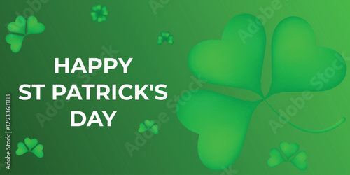 St Patrick's Day happy Irish holiday vector illustration. Saint Patrick's Day, vector web banner design. Happy Saint Patrick's day banner.