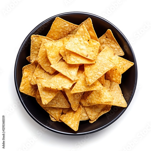 Crispy Tortilla Chips in Black Bowl – Perfect Crunchy Snack