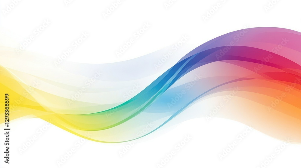 Fototapeta premium Colorful wave abstract background design (1)