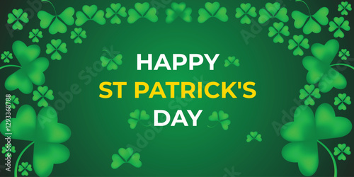 St Patrick's Day happy Irish holiday vector illustration. Saint Patrick's Day, vector web banner design. Happy Saint Patrick's day banner.