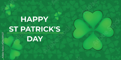 St Patrick's Day happy Irish holiday vector illustration. Saint Patrick's Day, vector web banner design. Happy Saint Patrick's day banner.
