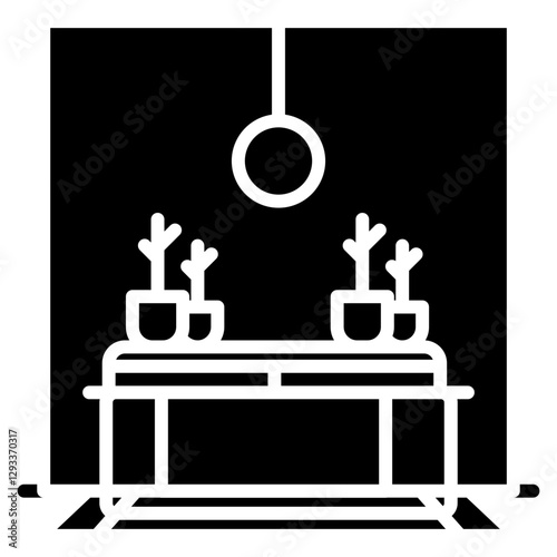 Hallway Table Vector Icon