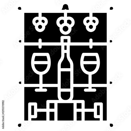 Wine Rack Vector Icon