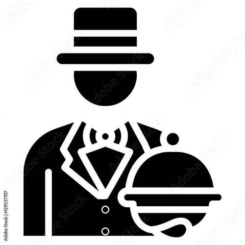 Butler Service Vector Icon