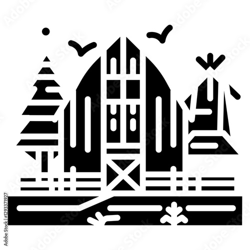 Farmhouse Vector Icon