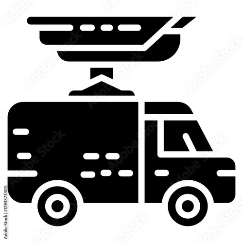 Surveillance Van Vector Icon