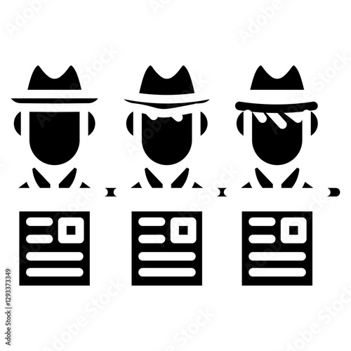 Suspect Lineup Vector Icon