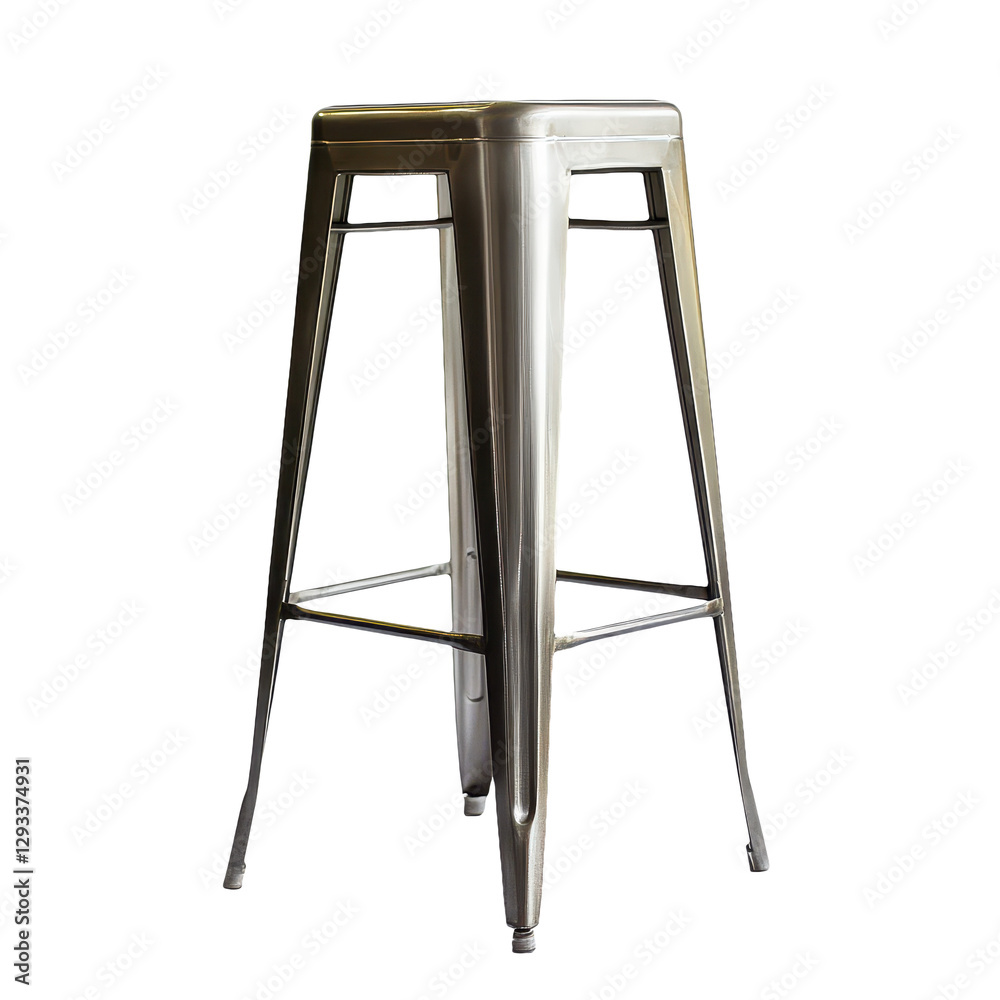 Sleek Polished Metal Bar Stool - Perfect for Modern Spaces Sleek Polished Metal Bar Stool - Perfect for Modern Spaces