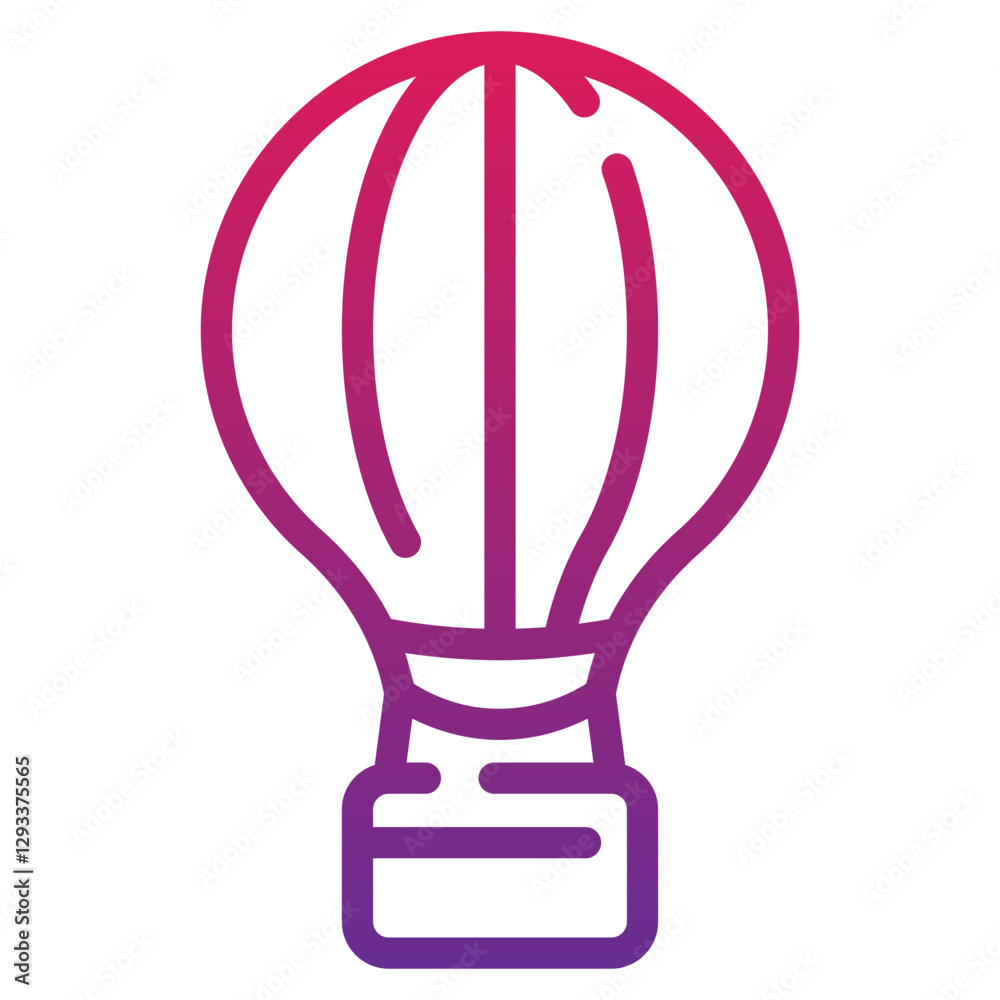 Obraz premium Hot Air Balloon Gradient Icon