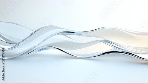 Abstract wavy lines in soft colors creating a fluid and dynamic visual effect on a light background.